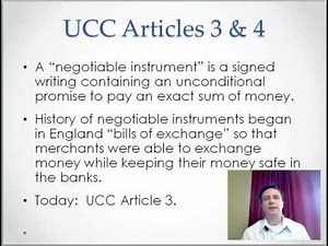 Ch 14-1 Negotiable Instruments