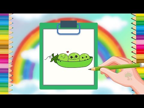 How to Draw Peas Step by Step | Easy Peas Drawing for Beginners | Vegetable Drawing Tutorial