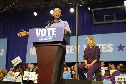 Barack Obama led a rally for Mikie Sherrill's race for NJ governor. What he said