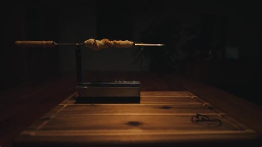 Flambé table grill with carving board, BBQ, portable grill, mini grill, indoor