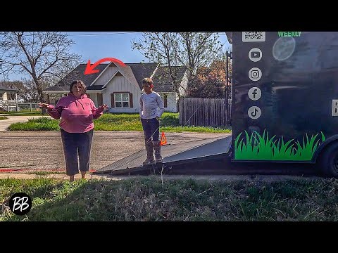 Her HUSBAND told us WE could Mow for Free BUT then THIS Happened