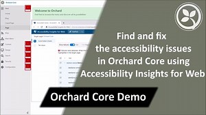 Accessibility Insights for Web and Orchard Core - Orchard Core Demo