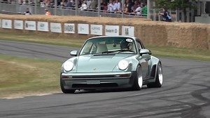 Porsche 911 Singer Turbo Run Full Speed on Circuit