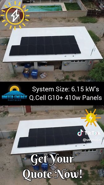 UEP solar has successfully installed a 6.15kw solar system with Q.cell G10 410w Panels, ensuring efficient and sustainable energy production for the property.