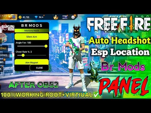 OB52 Free Fire Headshot Br Mods Injector🔥Root + Non Root🎯100%Rank Working Antiban Hack🎮 New FF Panel