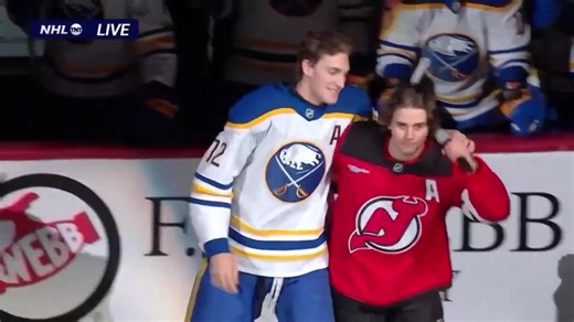 Jack Hughes addressed the New Jersey Devils crowd for the first time since winning the Olympic gold for Team USA 👏 | TNT Sports US