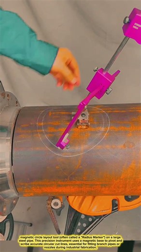 Magnetic Radius Marker: Scribing Precise Pipe Circles Fast #tool #tools #innovation