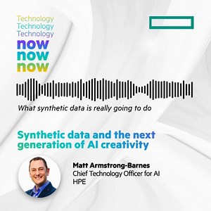 3.4K views · 17 reactions | Synthetic data is “one step away from reality.” ⚡️ Matt Armstrong-Barnes, chief technology officer for AI at HPE, explains what he means by that and why it matters, on HPE’s Technology Now.  https://hpe.to/6189jymtt | Hewlett Packard Enterprise | Facebook