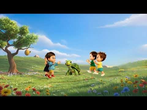 A Little Turtle 🐢 | Fun Rhyme for Kids | Sing Along with JollyJube 🎵