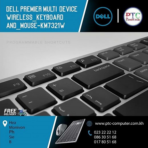Dell Premier Multi Device Wireless Keyboard and Mouse – KM7321W