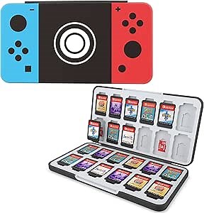 HEIYING Switch Game Card Case for Nintendo Switch / Switch 2(2025),Custom Pattern Memory Storage Holder with 24 Game Card Slots and 24 Micro SD Cards Slots