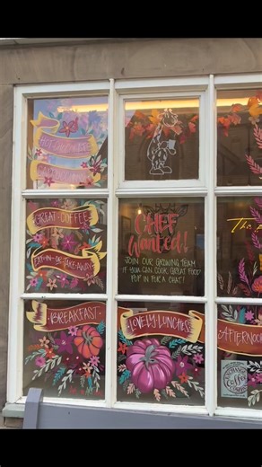 Our BEAUTIFUL, new WINDOWS from the most FABULOUS, talented lady Art Martinne! 🎨😍The FAT GIRAFFE VISION has been brought to LIFE & it reflects what we are all about ☺️🦒 What do you think? Come and CHECK it out tomorrow, from 9:30AM 🥰 | The Fat Giraffe