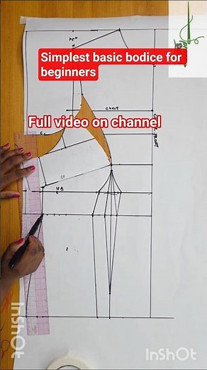 SIMPLE BASIC BODICE PATTERN FOR BEGINNERS( STEP BY STEP)