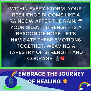  Embrace the Journey of Healing  Within every storm, your resilience blooms like a rainbow after the rain. ️ Your silent strength is a beacon of hope. Let's navigate these emotions together, weaving a tapestry of strength and courage. ️ #TheseFukkenFeelings #EmbraceTheJourney #ResilienceRising #MentalHealthWarrior #CourageInAdversity #SilentStrength #FindYourSunrise #MentalHealthMatters #ShineThroughTheDark | These Fukken Feelings Podcast | Facebook