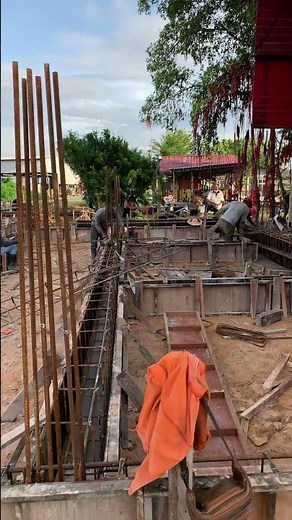 #Shorts #shorts Ground Beam Steel Rebar Reinforcement Placement & Shuttering
