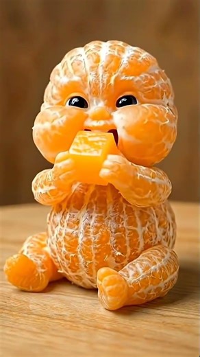 Picking orange cubes & juicy bite 🍊🤤 | ASMR