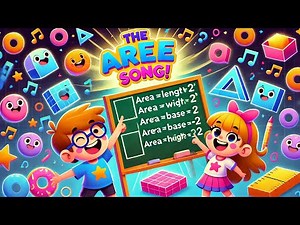 🎶 The Area Song! | Fun Math Song for Kids 📏🔺 | Read It Yourself Math Songs!