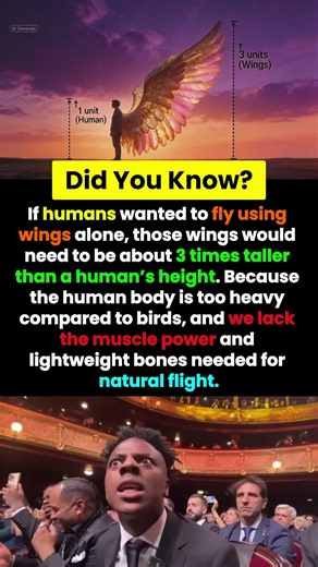 Why Humans Can’t Fly Naturally | How Big Human Wings Would Be | Science Facts