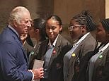 King Charles congratulates young performers at Windrush service in Windsor.