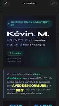 Crée un CV qui CLAQUE avec l'IA en 2 minutes (gratuit)