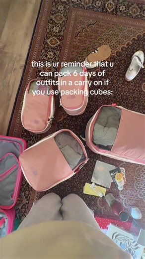 these were amazing and i actually didn’t have to wash any clothes #packingcubes #fy #travel #carryon