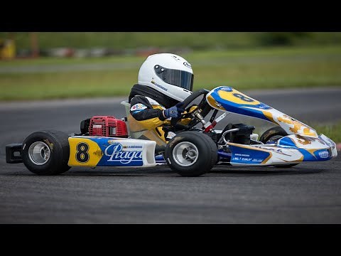 3 year old Go kart racing driver