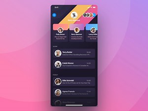 Messenger mobile app design animation web design branding