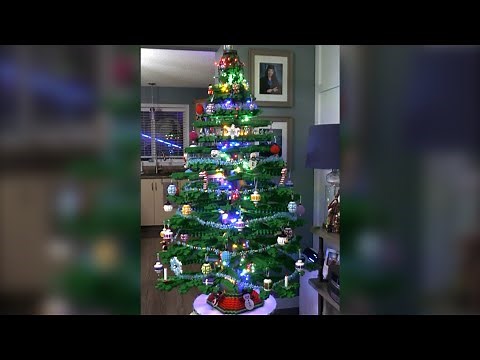 Edmonton man spends a year building life-size Lego Christmas tree