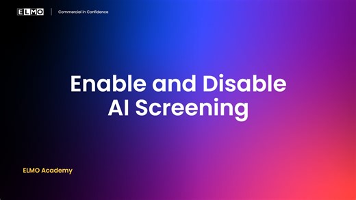 Enable and Disable AI Screening