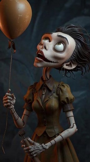 Tim Burton Style Skeleton Animation Tutorial #timburton #diy #shorts
