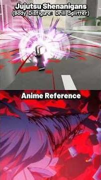 Jujutsu Shenanigans Vs Anime Reference Comparison (Perfection) #jjs #anime #roblox #shorts