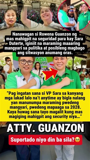 Guanzon, nanawagan: higpitan ang seguridad ni VP Sara