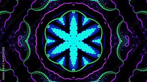 Cthulhu Trippy Blacklight Poster Style VJ Seamless Animation Looping Video Neon Colors Strange Nightmare Gods HP Lovecraft Halloween Monsters Tentacle Sea Kraken Otherworldly Alien Scifi Fantasy