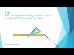 3 steps on How to find perpendicular distance for turning forces
