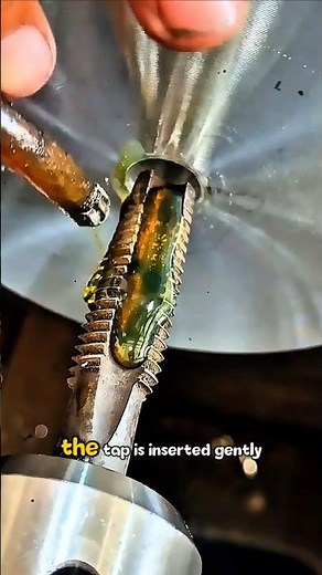Thread forming with tap#shorts #satisfying #working #welding