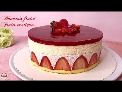 Bavarois fraise fruits exotiques