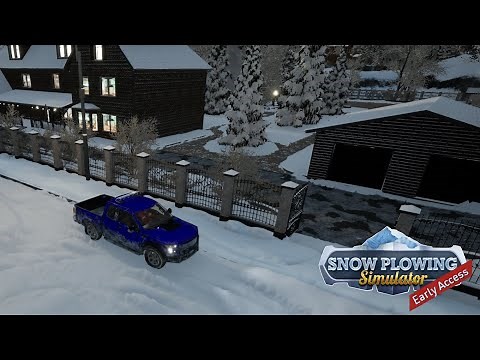 Starting Most Intricate Yard Yet ~ Snow Plowing Simulator