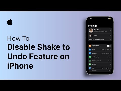 How to Disable Shake to Undo Feature on iPhone