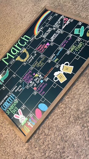 46K views · 982 reactions | #chalk ☔️April Calendar ☔️ #chalkboard #asmr #chalk #calendar | Ashia Bates | Facebook