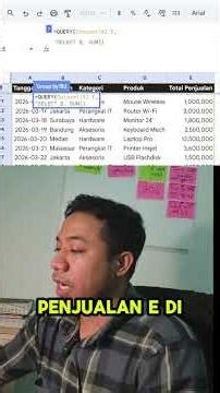 Rekap Data Per Wilayah Otomatis - QUERY GROUP BY Google Sheets #shorts #dataanlysis #googlesheets