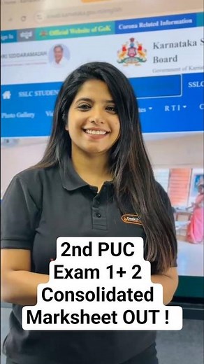 2nd PUC Exam 1 + 2 Consolidated Marksheet OUT! 🚨 #Shorts