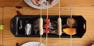 Laura Kampf turns an I-beam into a yakitori grill