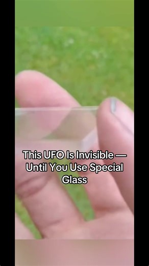 This UFO Is Invisible — Until You Use Special Glass. The author claims to have found a small piece of special glass. When looking at the sky with the naked eye, nothing unusual can be seen. But when the same area is viewed through this piece of glass, multiple unidentified objects appear, seemingly camouflaged or hidden. The objects are not visible without the glass, but their shapes become noticeable when viewed through it. Camouflage? Optical effect? Or something not yet understood? What do yo