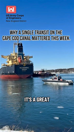 On one of the most unassuming days, the U.S. Army Corps of Engineers, New England District ensured the Cape Cod grid had the resources it needed by facilitating the safe transit of a time sensitive fuel oil delivery to the Canal Generation Plant via the Cape Cod Canal. Watch for more info. | U.S. Army Corps of Engineers, New England