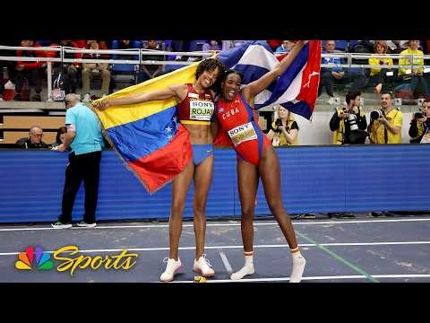 Leyanis Perez Hernandez defends indoor triple jump gold at World Indoor Championships | NBC Sports