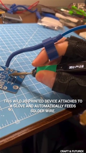 CRAZY 3D printed wearable soldering iron. #ytshorts