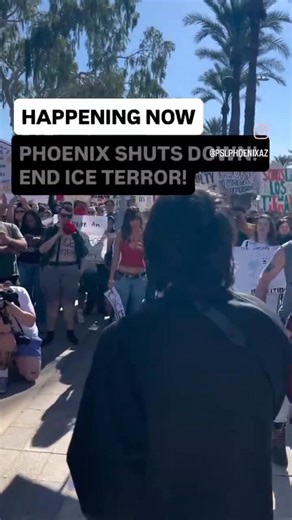 Phoenix shuts down! THOUSANDS show up at the AZ state Capitol to tell the ruling class: "ICE OUT OF OUR COMMUNITIES!" We, the People, choose peaceful opposition. Discipline is power. Follow their lead! | Lesley Abravanel Andersson