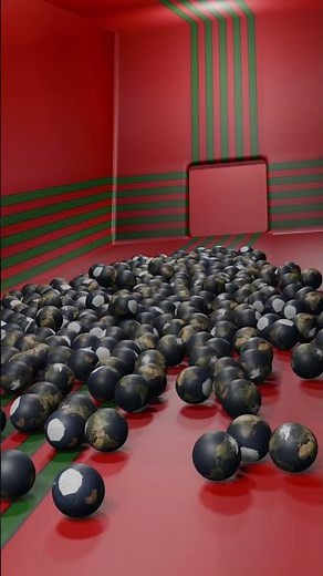 Globe Room Chaos 🌍✨ | Satisfying 3D Loop