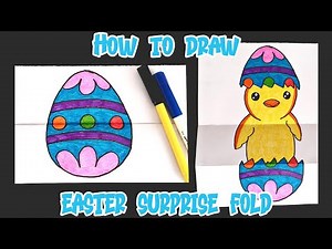How to Draw an EASTER CHICK SURPRISE FOLD!!