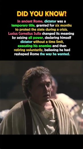 The Man Who Changed the Meaning of “Dictator” #history #historyshorts #rome #sulla